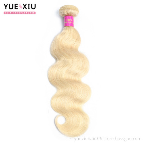 Unprocessed Wholesale Virgin Hair Vendors Body Weave 613 Blonde Virgin Human Hair Bundles With Closure